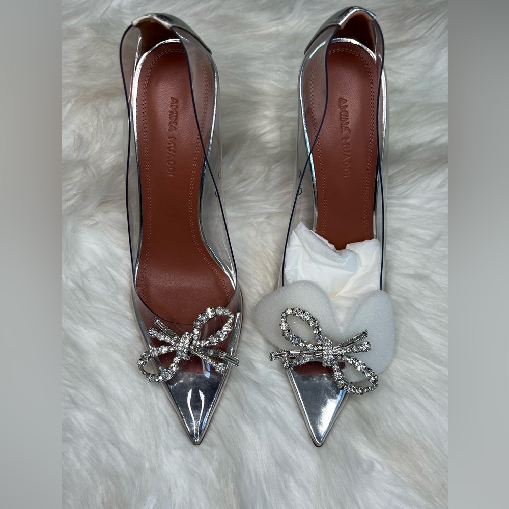 Amina Muaddi Rosie Glass Pump